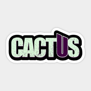 Cactus Retro Sticker